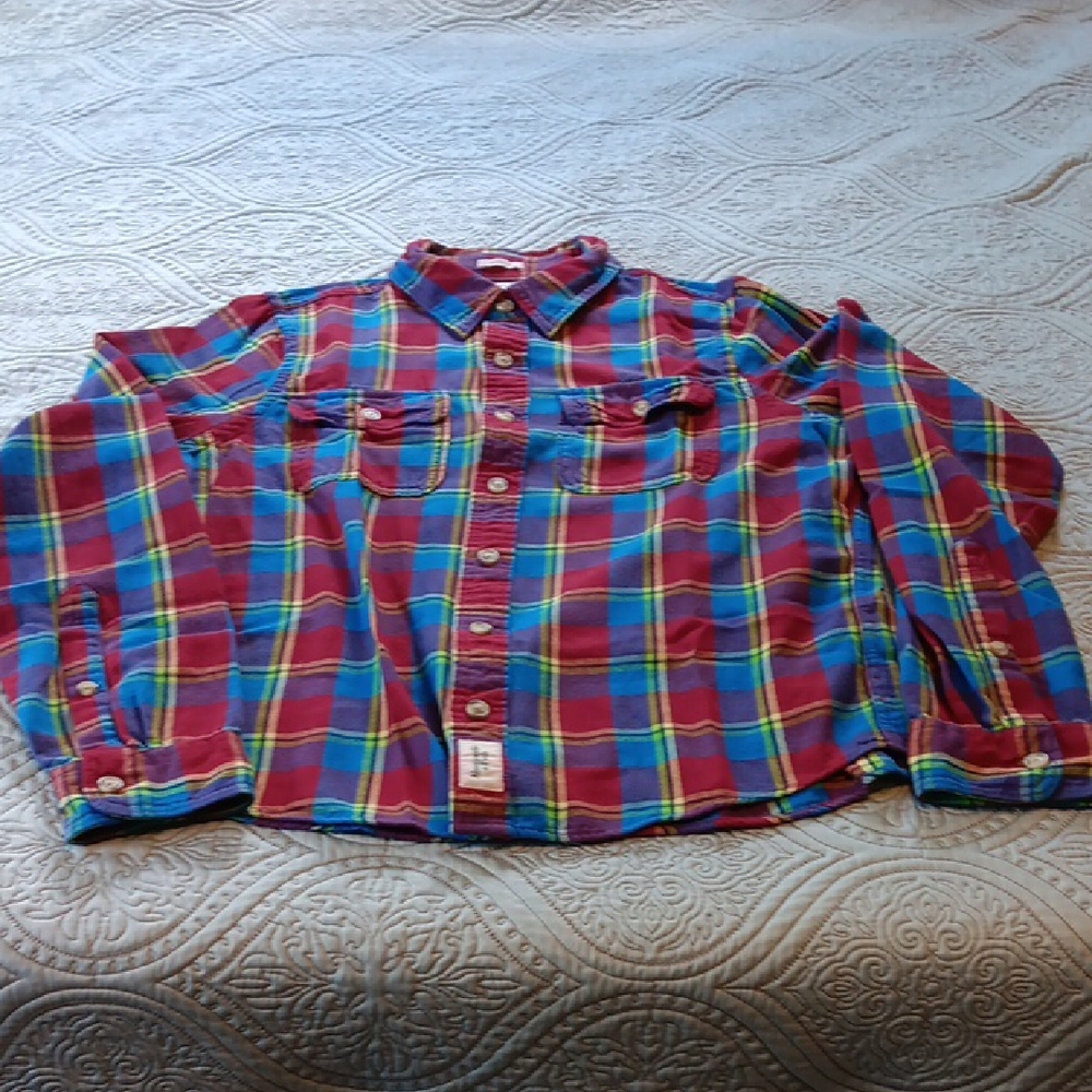Abercrombie &‎ Fitch Plaid Flannel Shirt XL